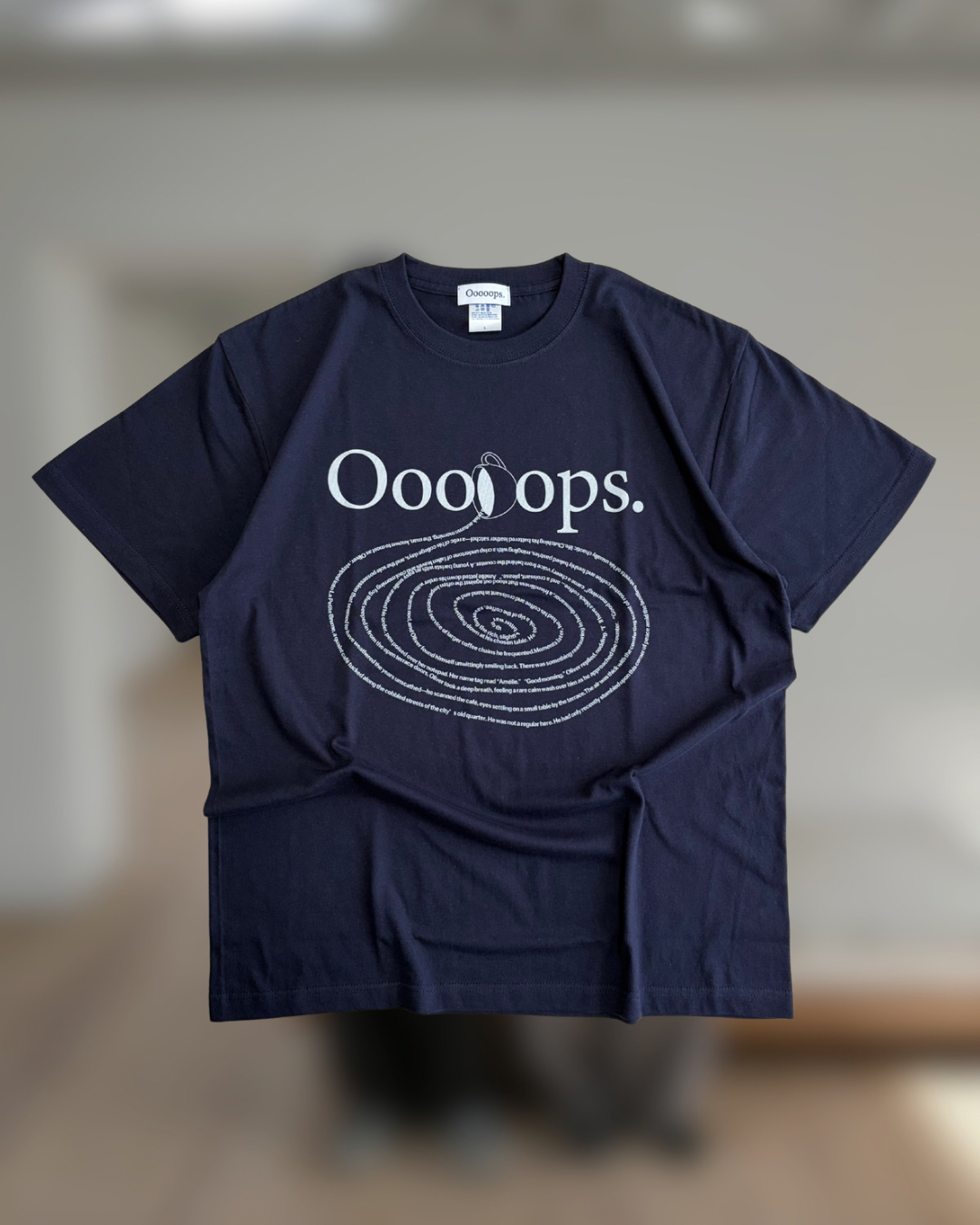 Navy_Gray)Spilling coffee tee