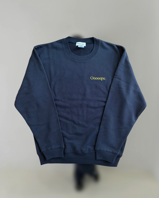 Navy)Ooooops logo sweat