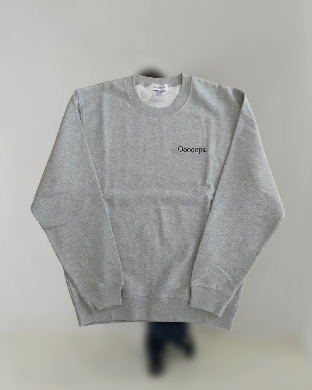 Gray)Ooooops logo sweat
