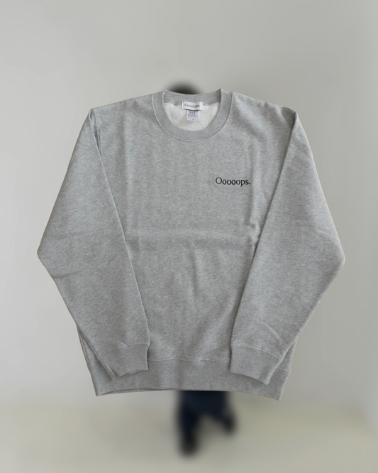 Gray)Ooooops logo sweat