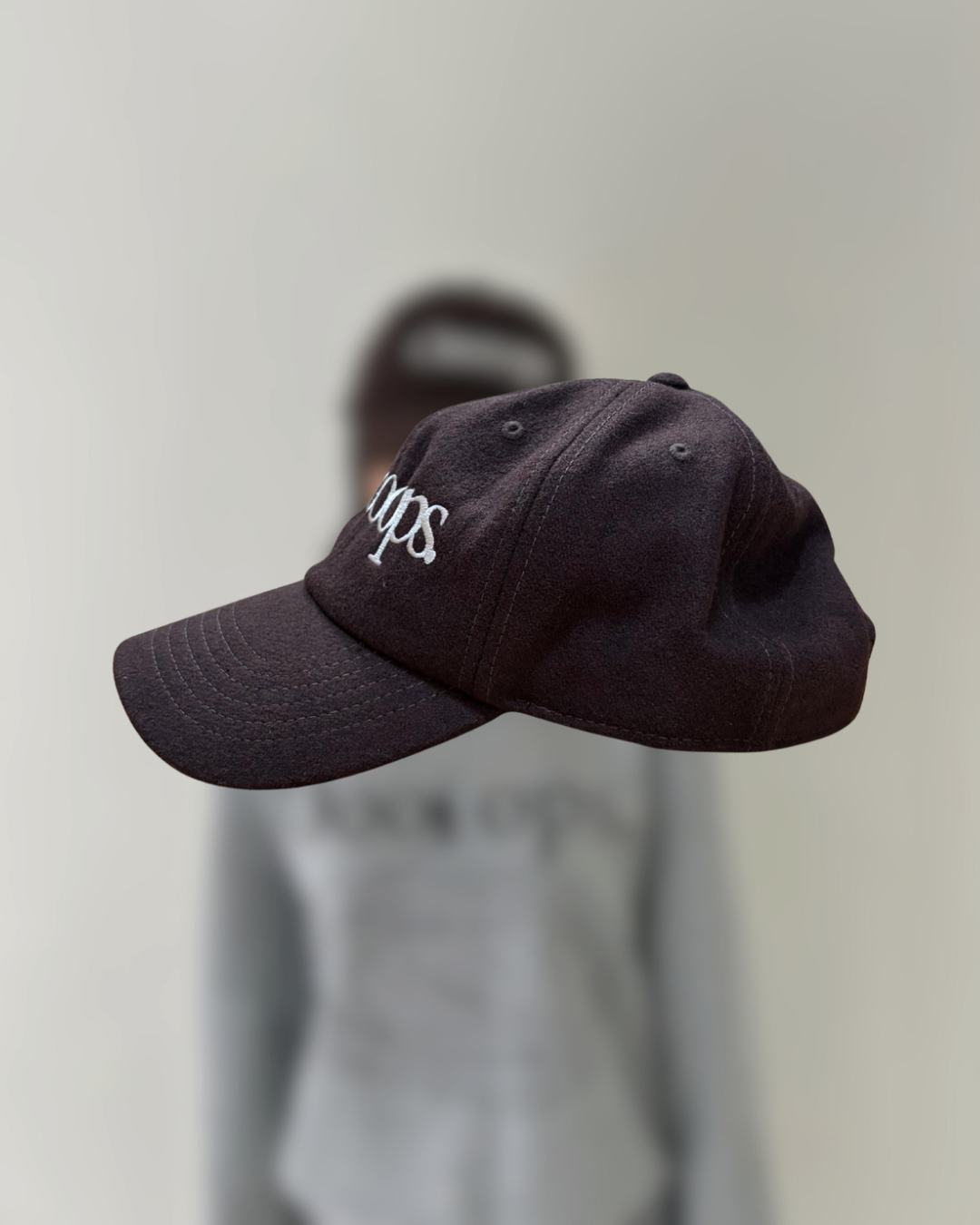 Brown)Ooooops logo cap