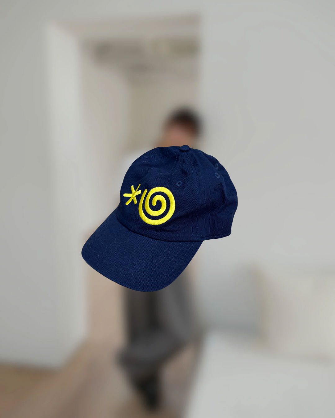 Navy)Guruguru logo cap