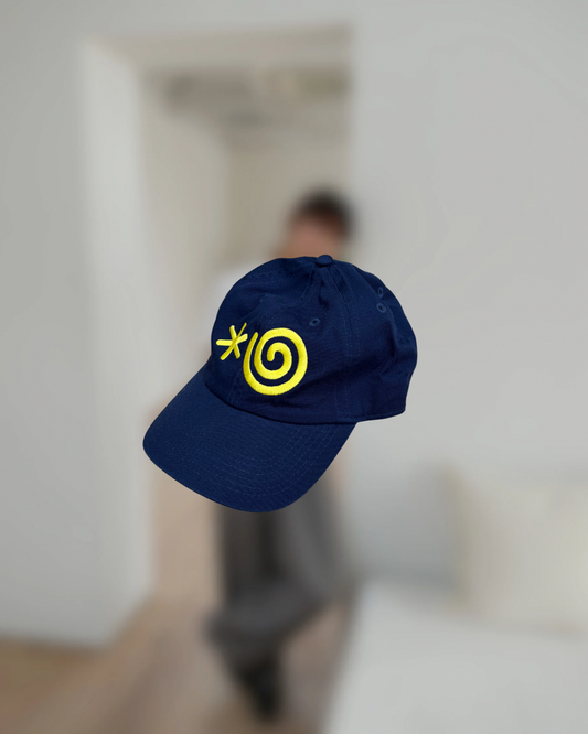 Navy)Guruguru logo cap