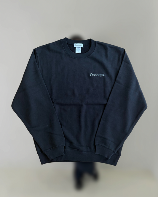 Black)Ooooops logo sweat
