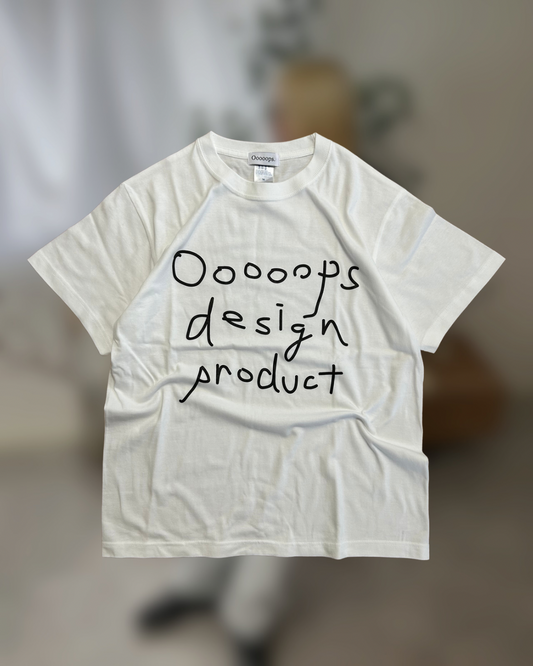 White)Ooooops handwritten tee