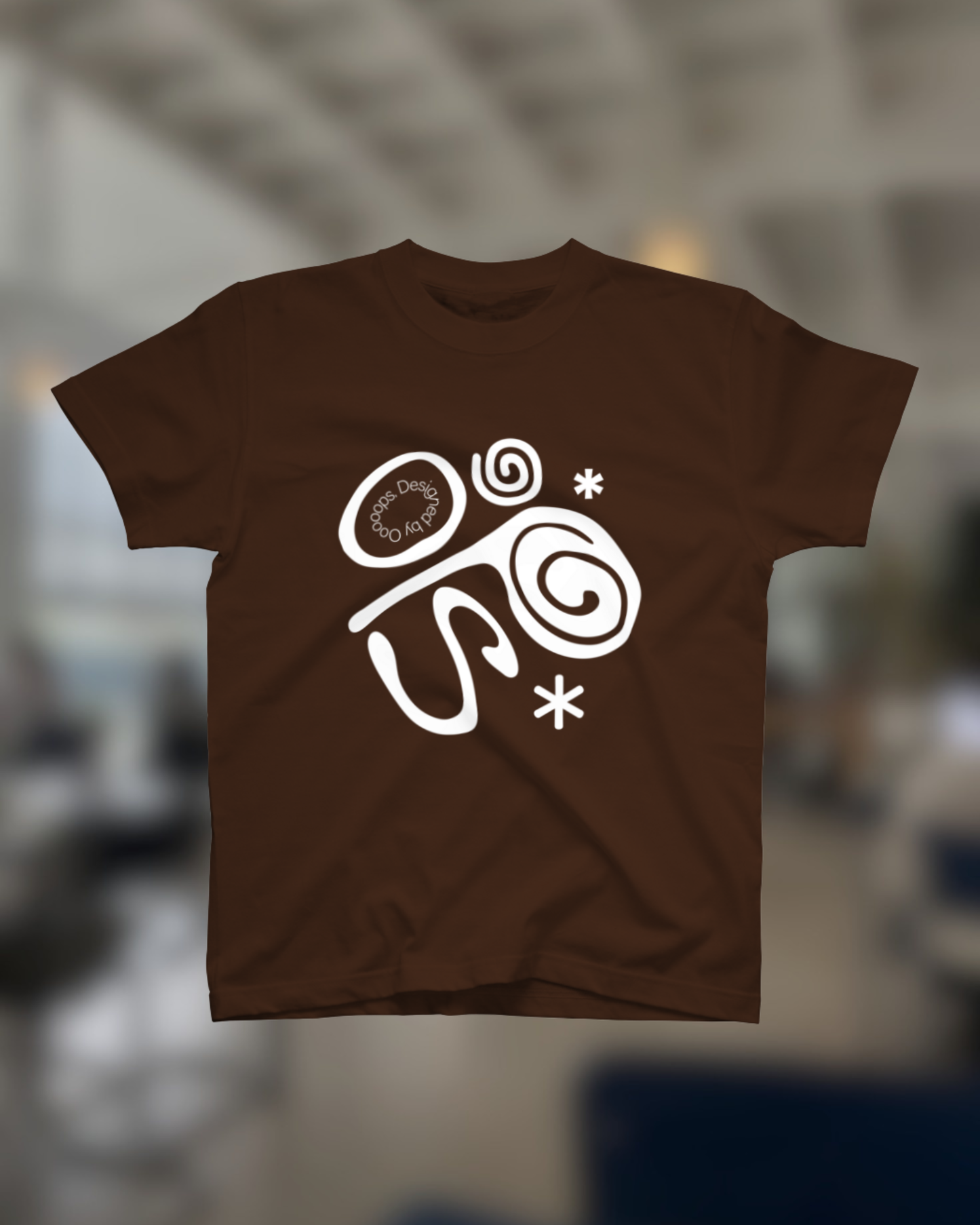 Brown)Ooooops lettering tee