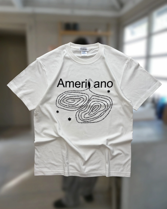 White)Americano spilling tee