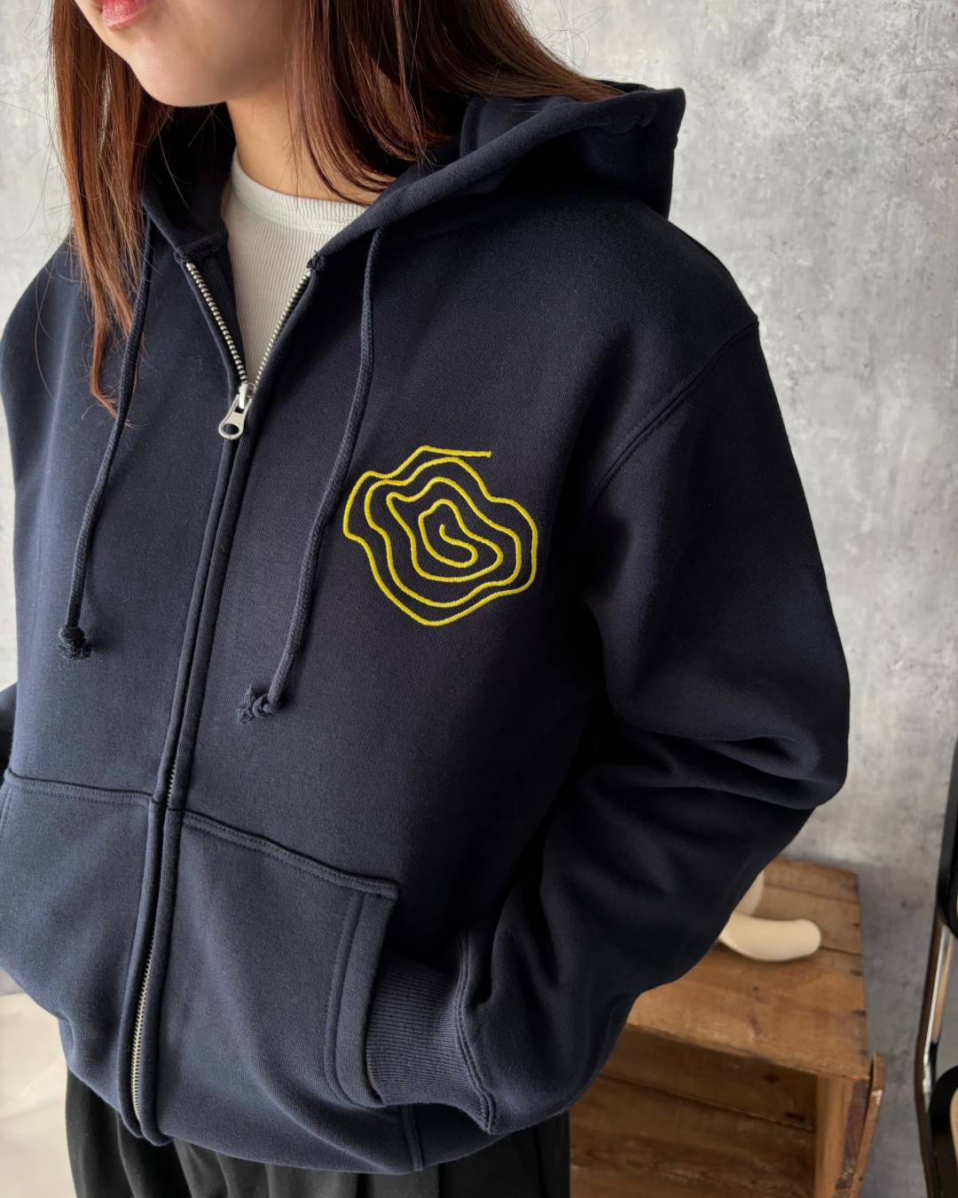Navy)Guruguru zip foodie