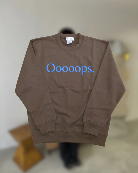 Brown)Ooooops print sweat