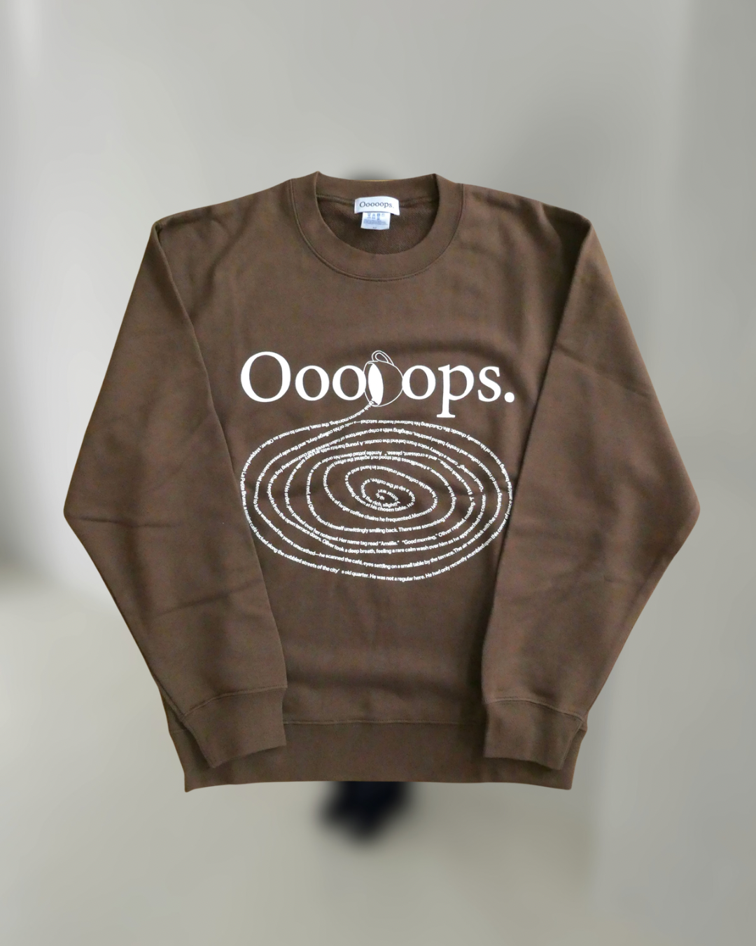 Brown)Spilling coffee sweat