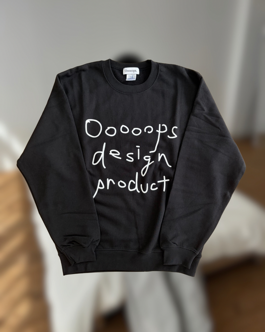 Black)Ooooops handwritten sweat