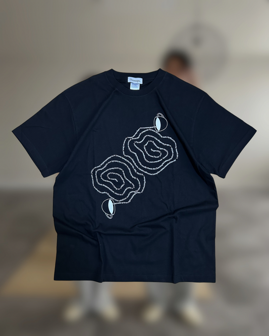 Black)Two coffee spilling tee