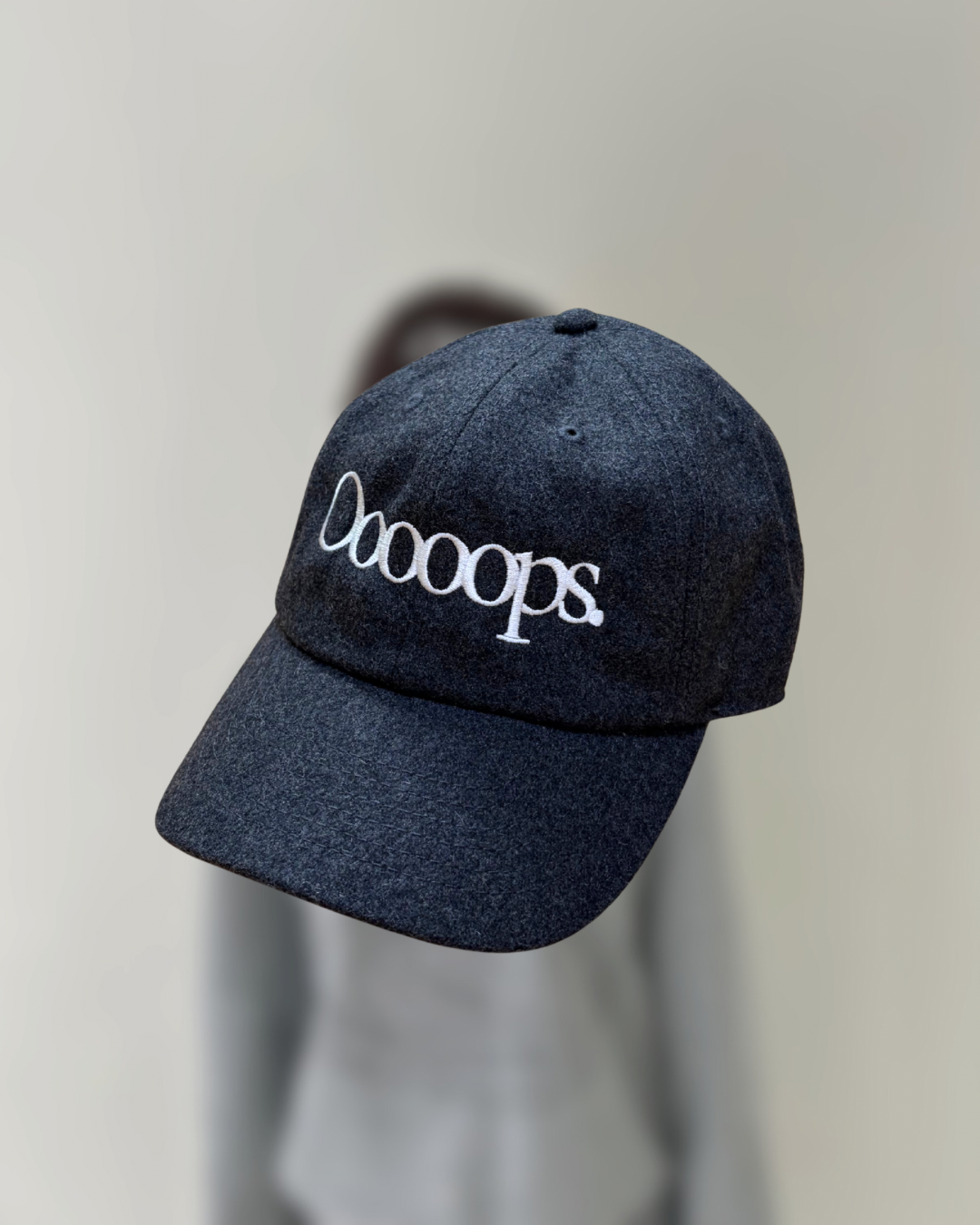 Charcoal)Ooooops logo cap