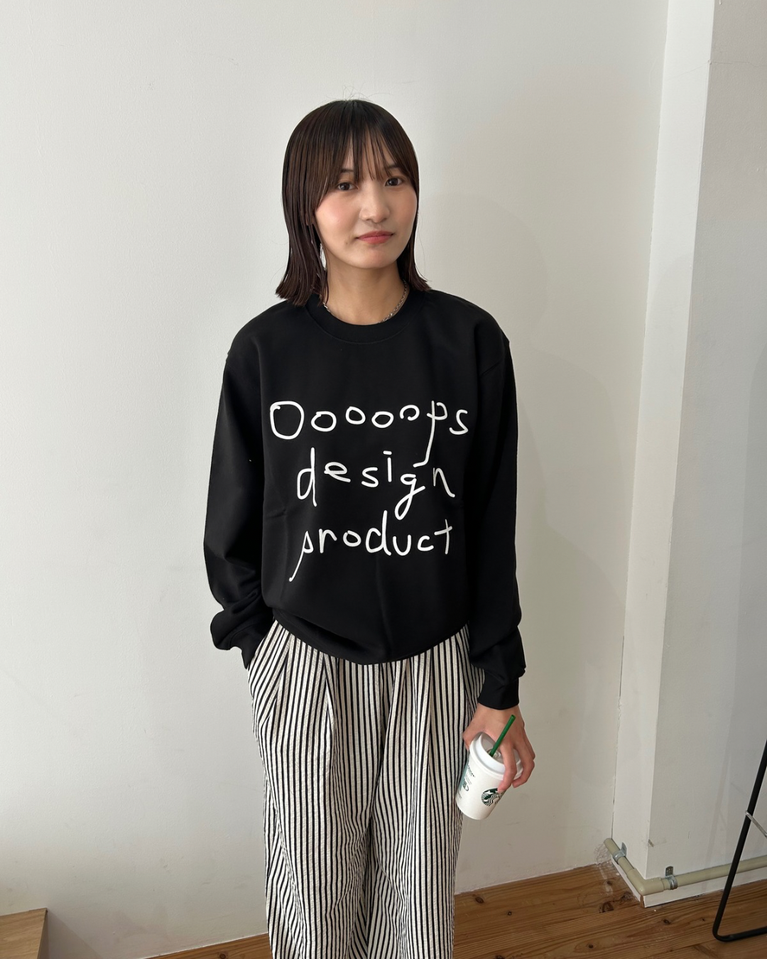 Black)Ooooops handwritten sweat