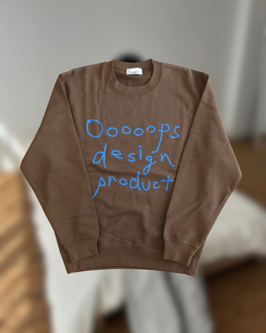 Brown)Ooooops handwritten sweat