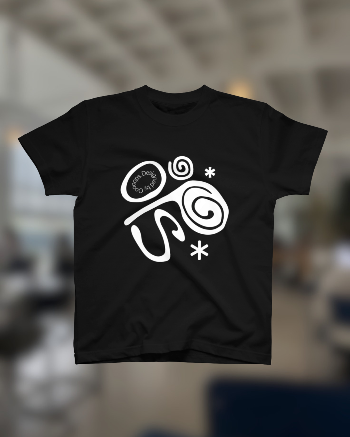 Black)Ooooops lettering tee