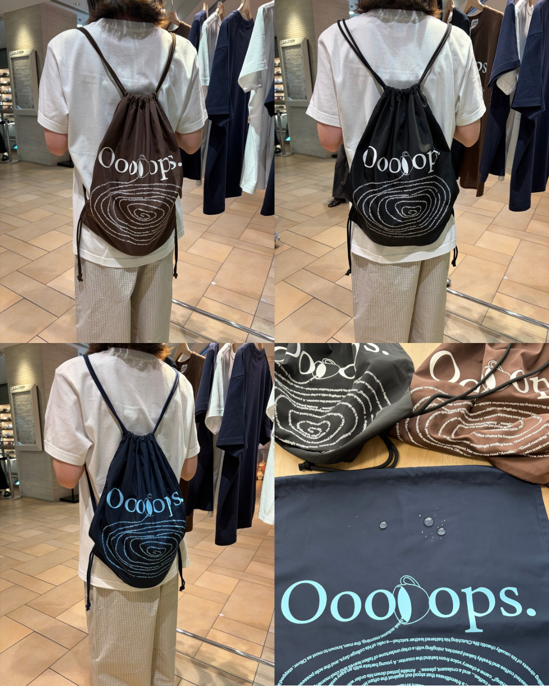 Black)Knapsack spilling coffee