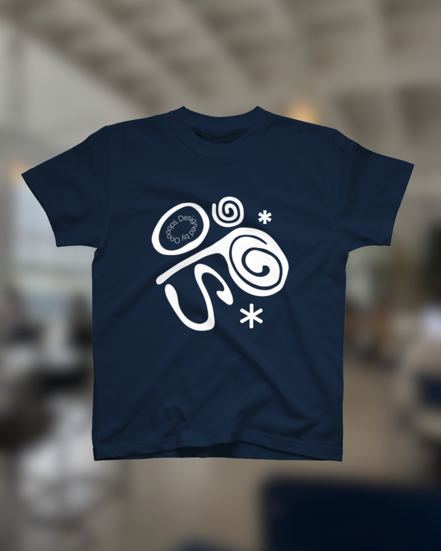 Navy)Ooooops lettering tee