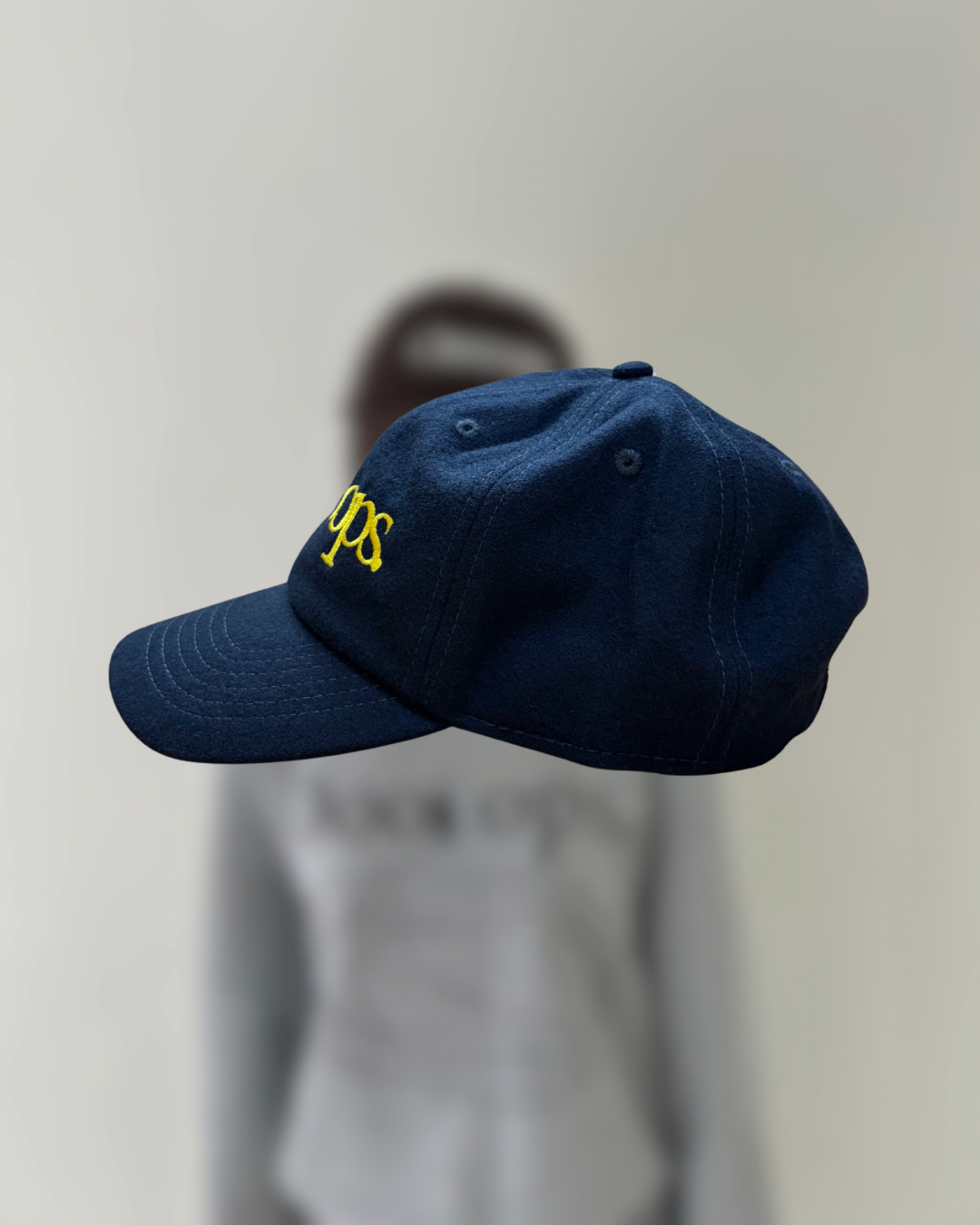 Navy)Ooooops logo cap