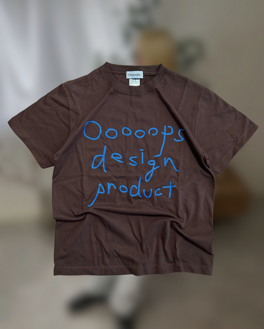Brown)Ooooops handwritten tee