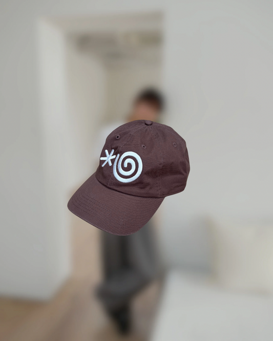 Brown)Guruguru logo cap