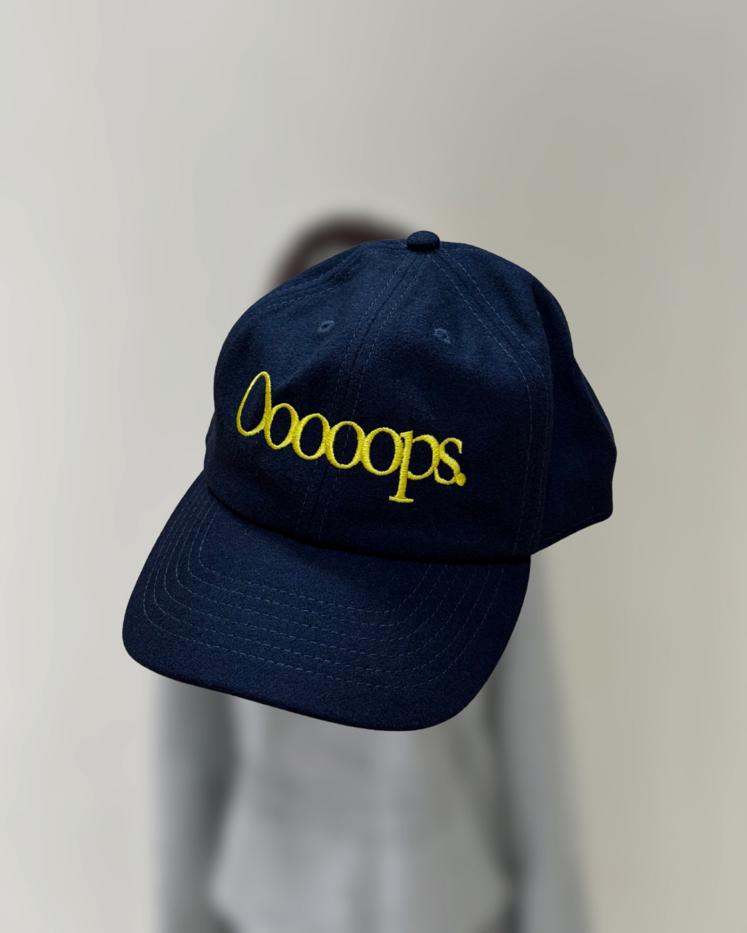 Navy)Ooooops logo cap